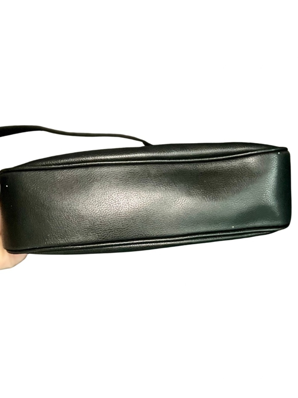 Liz Claiborne Black Shoulder Bag Pebbled Faux Leather Hobo Purse - Picture 3 of 9